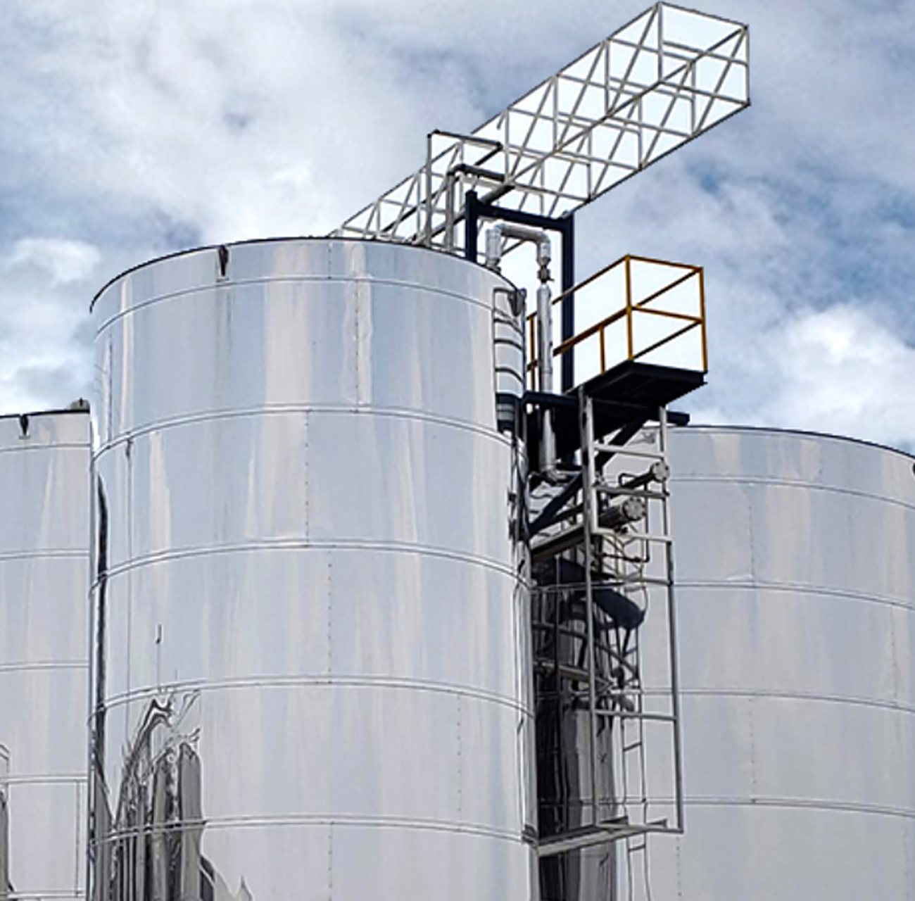Oleochemical product storage tanks